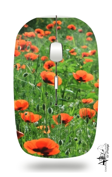  POPPY FIELD for Wireless optical mouse with usb receiver