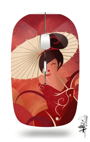  Sakura Asian Geisha for Wireless optical mouse with usb receiver
