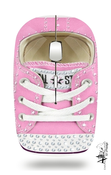  All Star Basket shoes Pink Diamonds for Wireless optical mouse with usb receiver