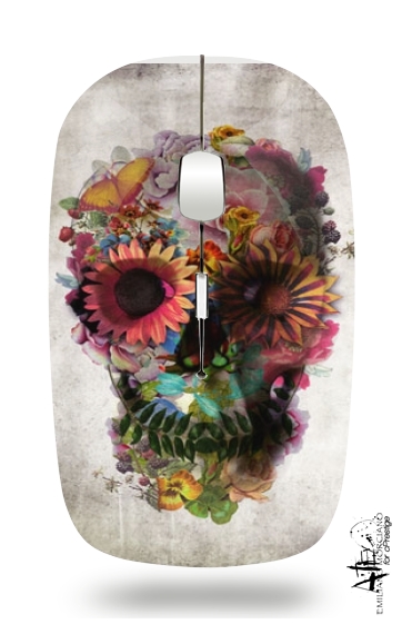  Skull Flowers Gardening for Wireless optical mouse with usb receiver