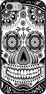 Case black and white sugar skull for Iphone 6 4.7