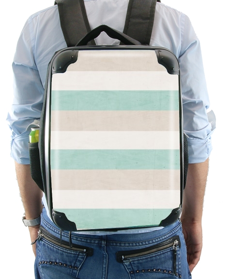  aqua and sand stripes for Backpack