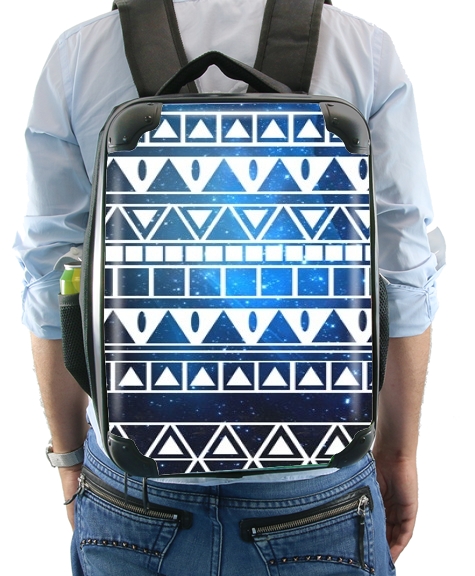  Tribal Aztec Pattern Blue for Backpack