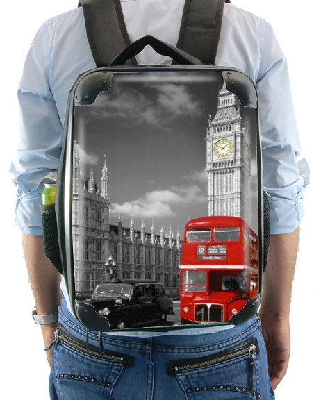  Red bus of London with Big Ben for Backpack