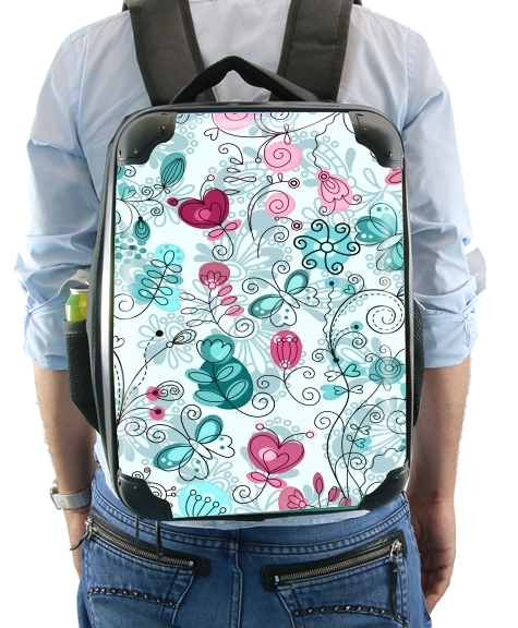  doodle flowers and butterflies for Backpack