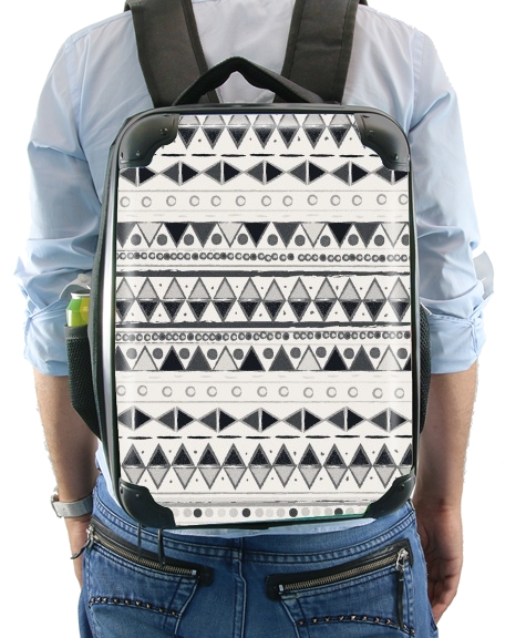  Ethnic Candy Tribal in Black and White for Backpack