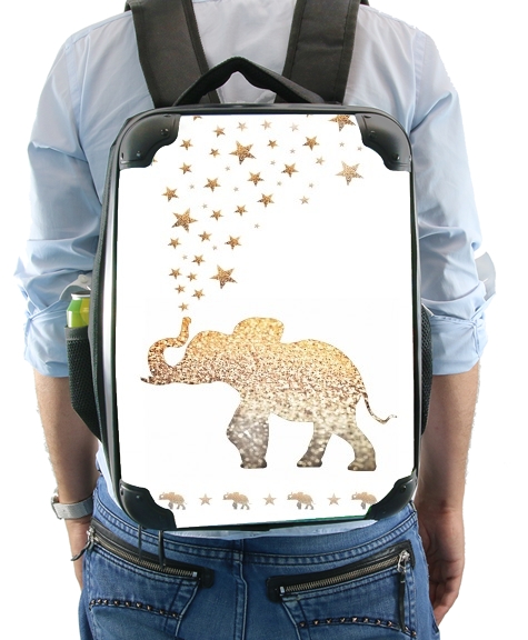 Gatsby Gold Glitter Elephant for Backpack