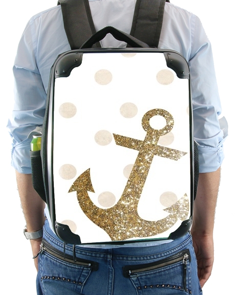  Glitter Anchor and dots in gold for Backpack