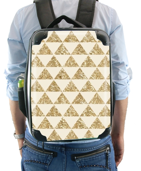  Glitter Triangles in Gold for Backpack
