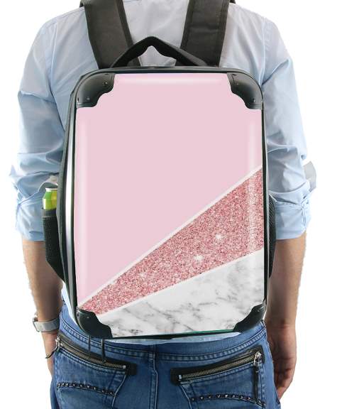  Initiale Marble and Glitter Pink for Backpack