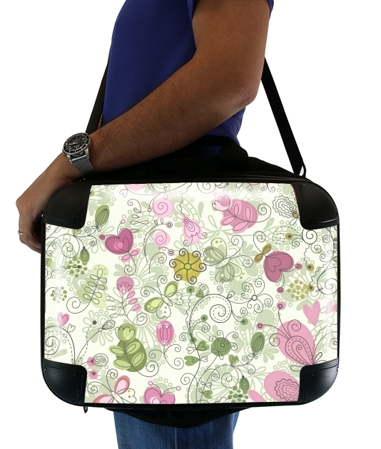  doodle flowers for Laptop briefcase 15" / Notebook / Tablet
