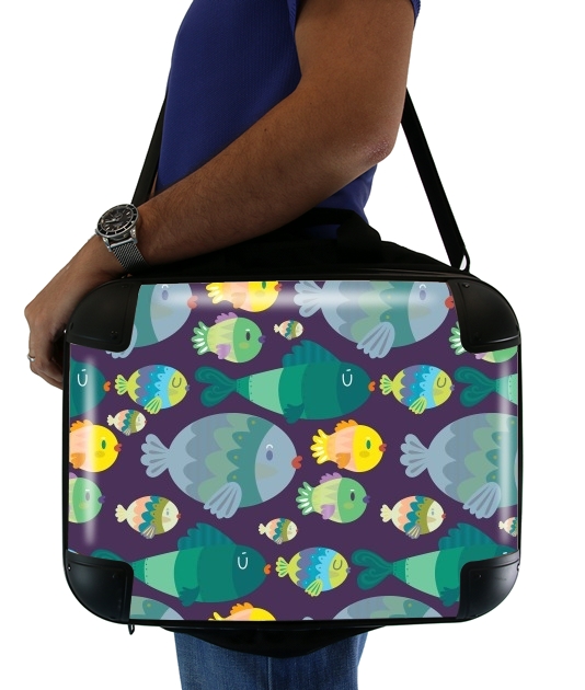  Fish pattern for Laptop briefcase 15" / Notebook / Tablet