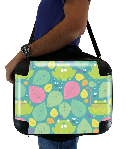  Frogs and leaves for Laptop briefcase 15" / Notebook / Tablet