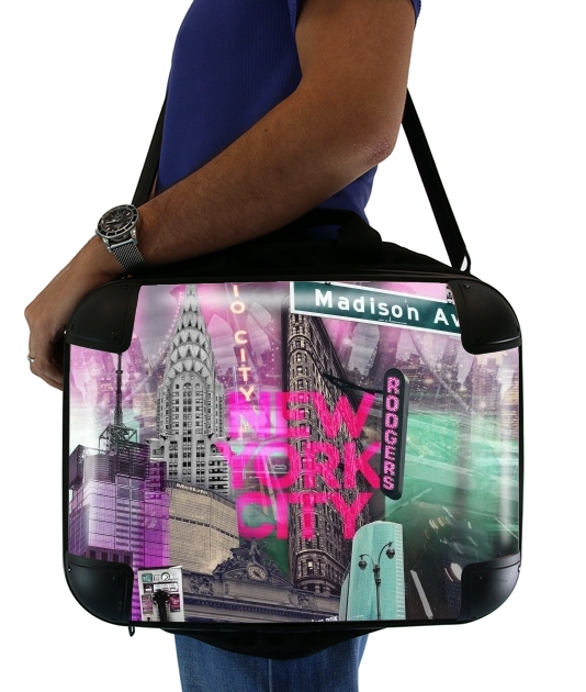  New York City II [pink] for Laptop briefcase 15" / Notebook / Tablet