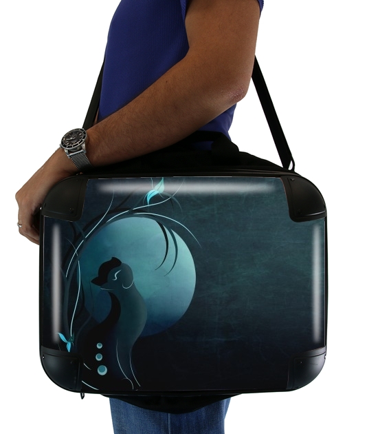  Sensual Cat in the Moonlight  for Laptop briefcase 15" / Notebook / Tablet