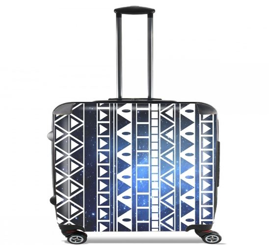  Tribal Aztec Pattern Blue for Wheeled bag cabin luggage suitcase trolley 17" laptop