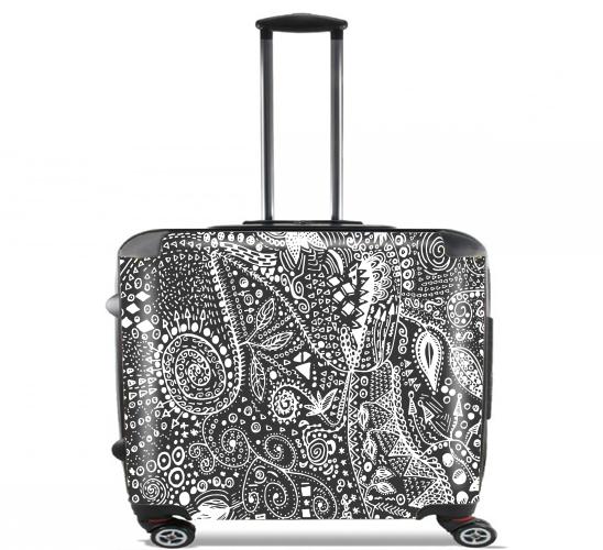  Aztec B&W (Handmade) for Wheeled bag cabin luggage suitcase trolley 17" laptop