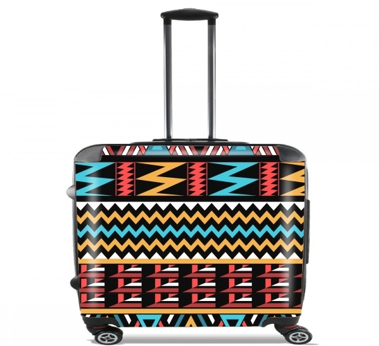  aztec pattern red Tribal for Wheeled bag cabin luggage suitcase trolley 17" laptop