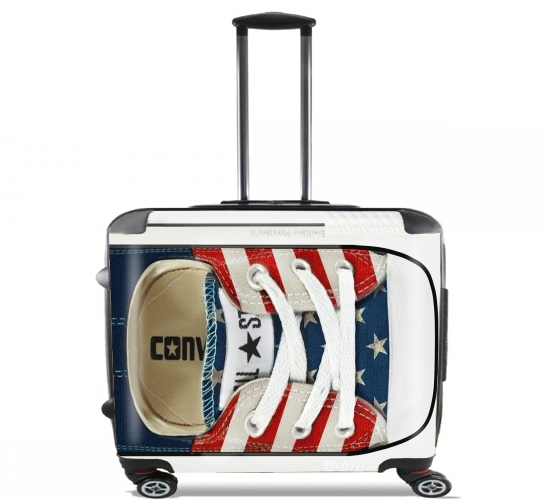  All Star Basket shoes USA for Wheeled bag cabin luggage suitcase trolley 17" laptop