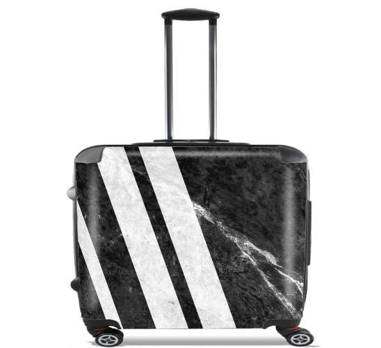  Black Striped Marble for Wheeled bag cabin luggage suitcase trolley 17" laptop