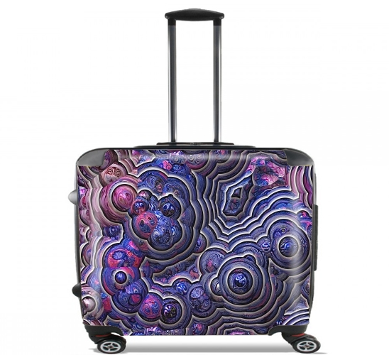  Blue pink bubble cells pattern for Wheeled bag cabin luggage suitcase trolley 17" laptop