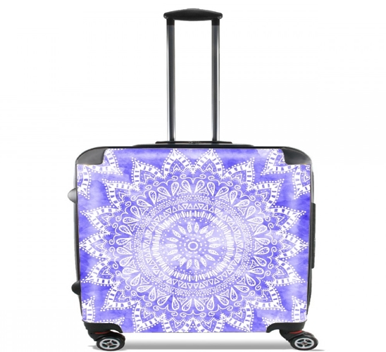  Bohemian Flower Mandala in purple for Wheeled bag cabin luggage suitcase trolley 17" laptop