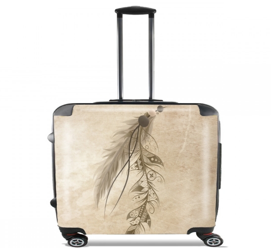  Boho Feather for Wheeled bag cabin luggage suitcase trolley 17" laptop