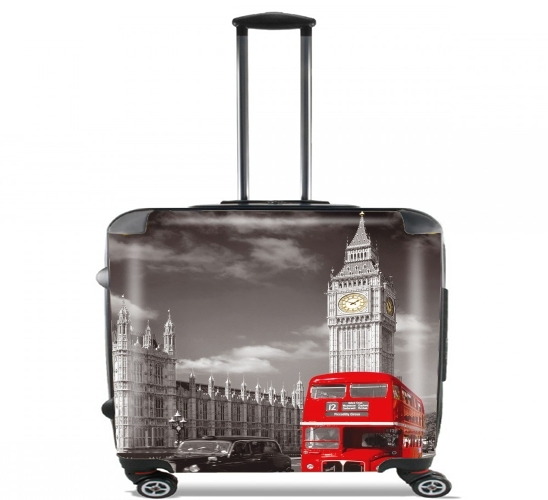  Red bus of London with Big Ben for Wheeled bag cabin luggage suitcase trolley 17" laptop