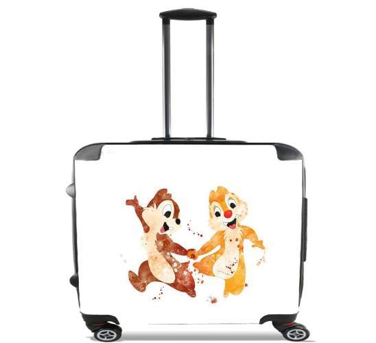  Chip And Dale Watercolor for Wheeled bag cabin luggage suitcase trolley 17" laptop