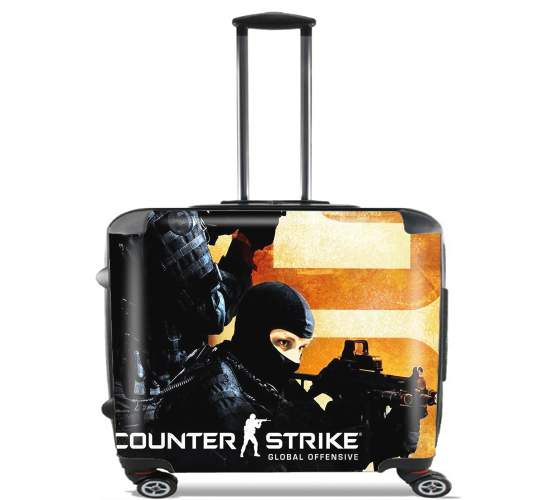  Counter Strike CS GO for Wheeled bag cabin luggage suitcase trolley 17" laptop