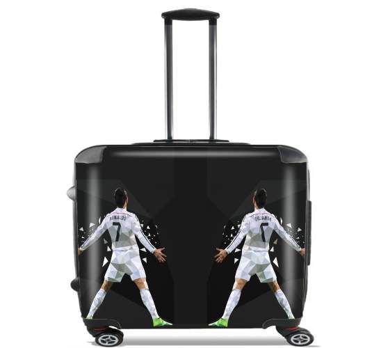  Cristiano Ronaldo Celebration Piouuu GOAL Abstract ART for Wheeled bag cabin luggage suitcase trolley 17" laptop