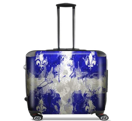  Drapeau Quebec Peinture for Wheeled bag cabin luggage suitcase trolley 17" laptop
