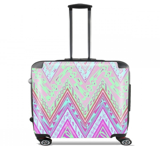 ETHNIC CHEVRON for Wheeled bag cabin luggage suitcase trolley 17" laptop