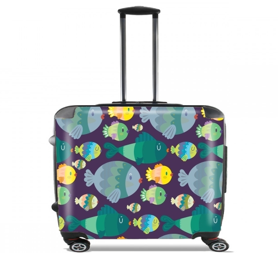  Fish pattern for Wheeled bag cabin luggage suitcase trolley 17" laptop