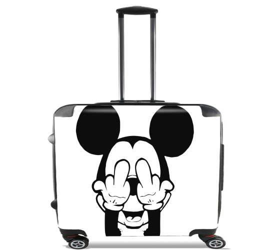  Fuck You Mouse for Wheeled bag cabin luggage suitcase trolley 17" laptop