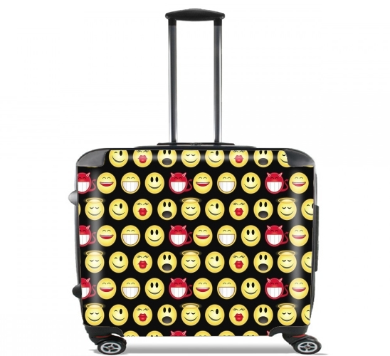  funny smileys for Wheeled bag cabin luggage suitcase trolley 17" laptop