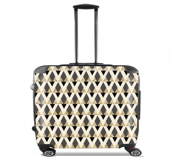  Glitter Triangles in Gold Black And Nude for Wheeled bag cabin luggage suitcase trolley 17" laptop