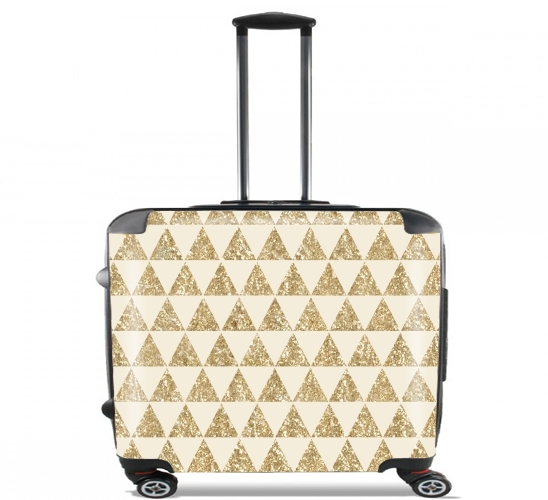  Glitter Triangles in Gold for Wheeled bag cabin luggage suitcase trolley 17" laptop