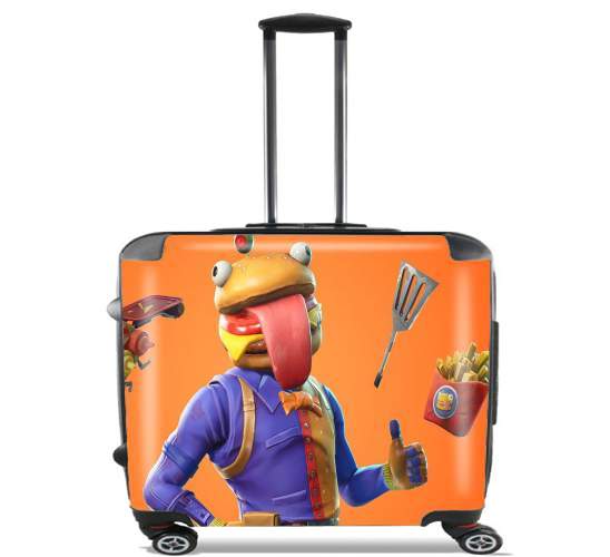  Hamburger Fortnite skins Beef Boss for Wheeled bag cabin luggage suitcase trolley 17" laptop
