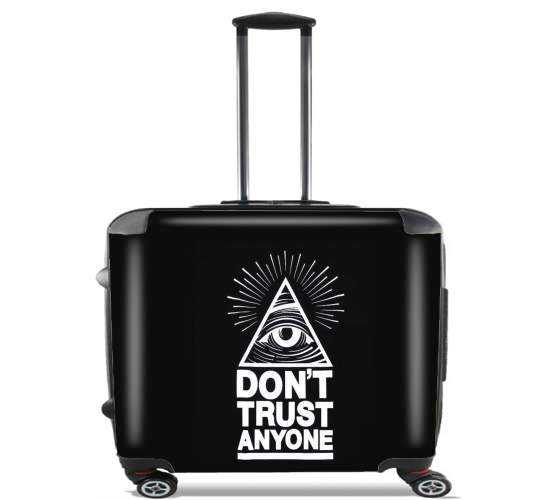 Illuminati Dont trust anyone for Wheeled bag cabin luggage suitcase trolley 17" laptop