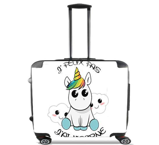  Je peux pas j'ai licorne for Wheeled bag cabin luggage suitcase trolley 17" laptop