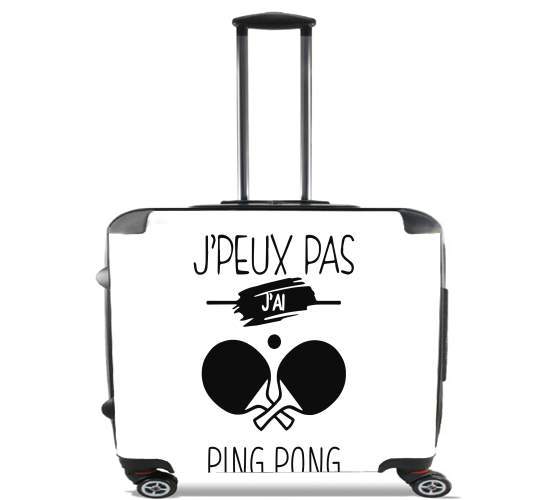  Je peux pas jai ping pong for Wheeled bag cabin luggage suitcase trolley 17" laptop
