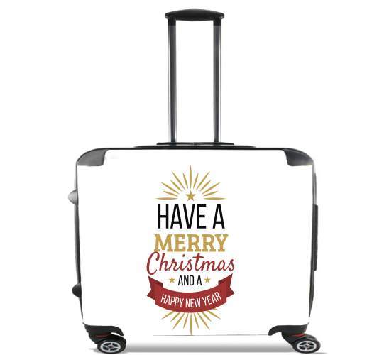  Merry Christmas and happy new year for Wheeled bag cabin luggage suitcase trolley 17" laptop
