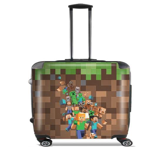  Minecraft Creeper Forest for Wheeled bag cabin luggage suitcase trolley 17" laptop