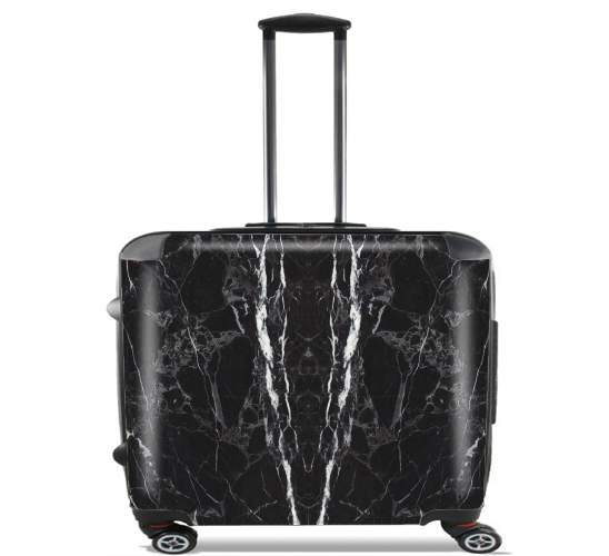  Minimal Marble Black for Wheeled bag cabin luggage suitcase trolley 17" laptop