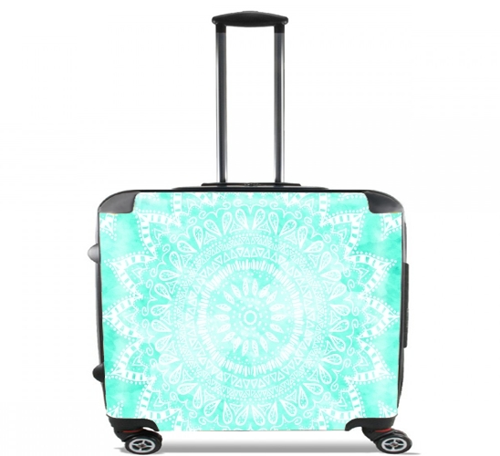  Mint Bohemian Flower Mandala for Wheeled bag cabin luggage suitcase trolley 17" laptop