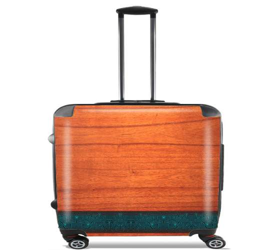  Natural Wooden Wood Bamboo for Wheeled bag cabin luggage suitcase trolley 17" laptop
