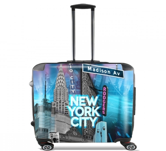  New York City II [blue] for Wheeled bag cabin luggage suitcase trolley 17" laptop