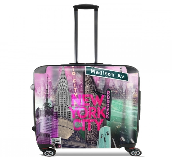  New York City II [pink] for Wheeled bag cabin luggage suitcase trolley 17" laptop