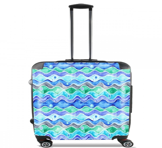  Ocean Pattern for Wheeled bag cabin luggage suitcase trolley 17" laptop